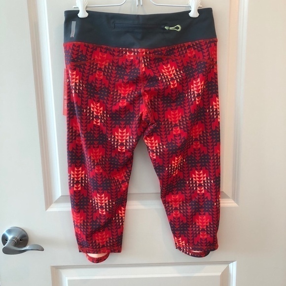 Zella Red Blaze Run Geo Print Leggings Size M - Picture 13 of 16